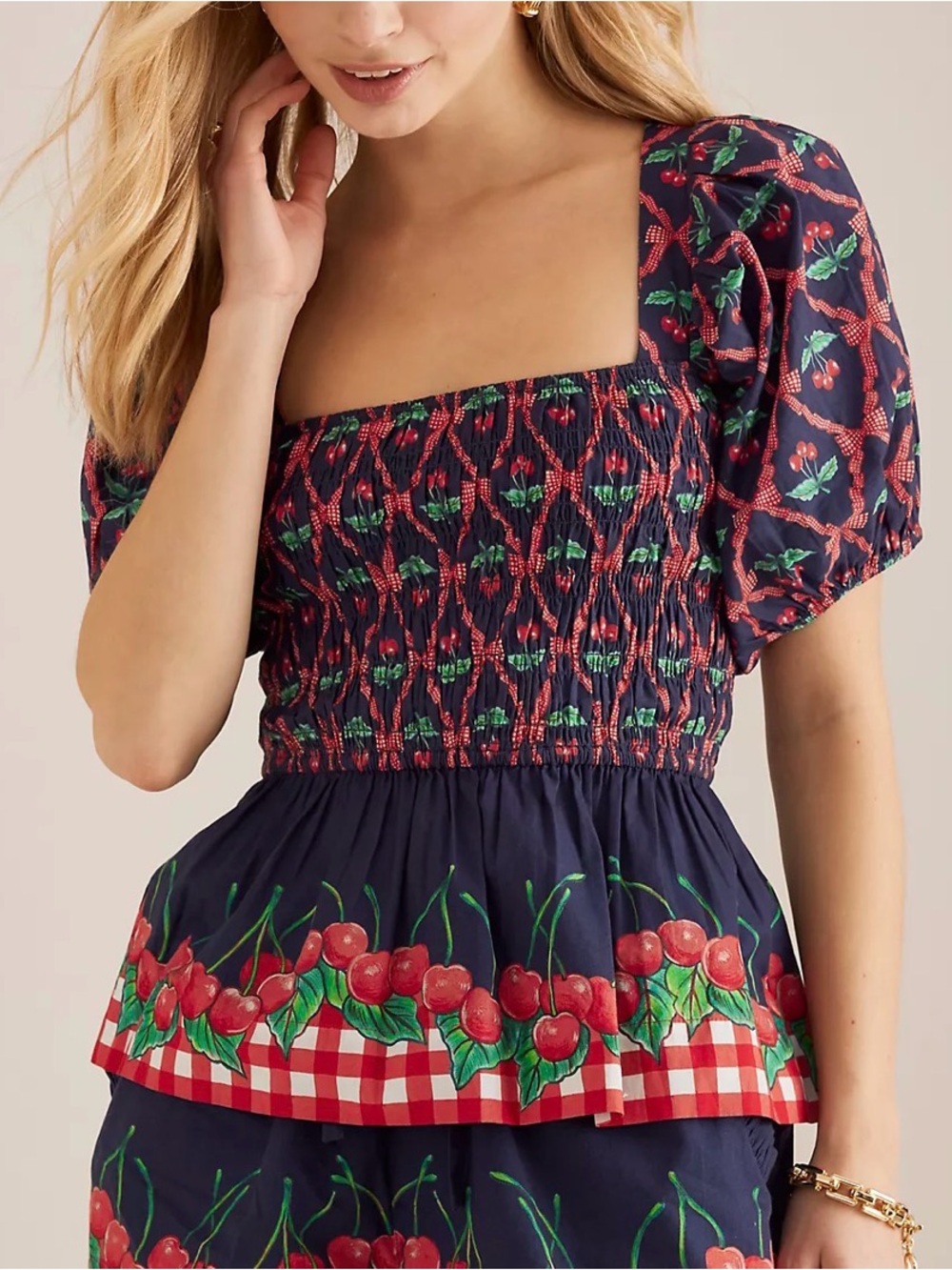Damson Madder Allegra Puff Sleeve Blouse